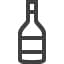 Black outline of wine bottle