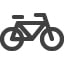 Black outline of bicycle